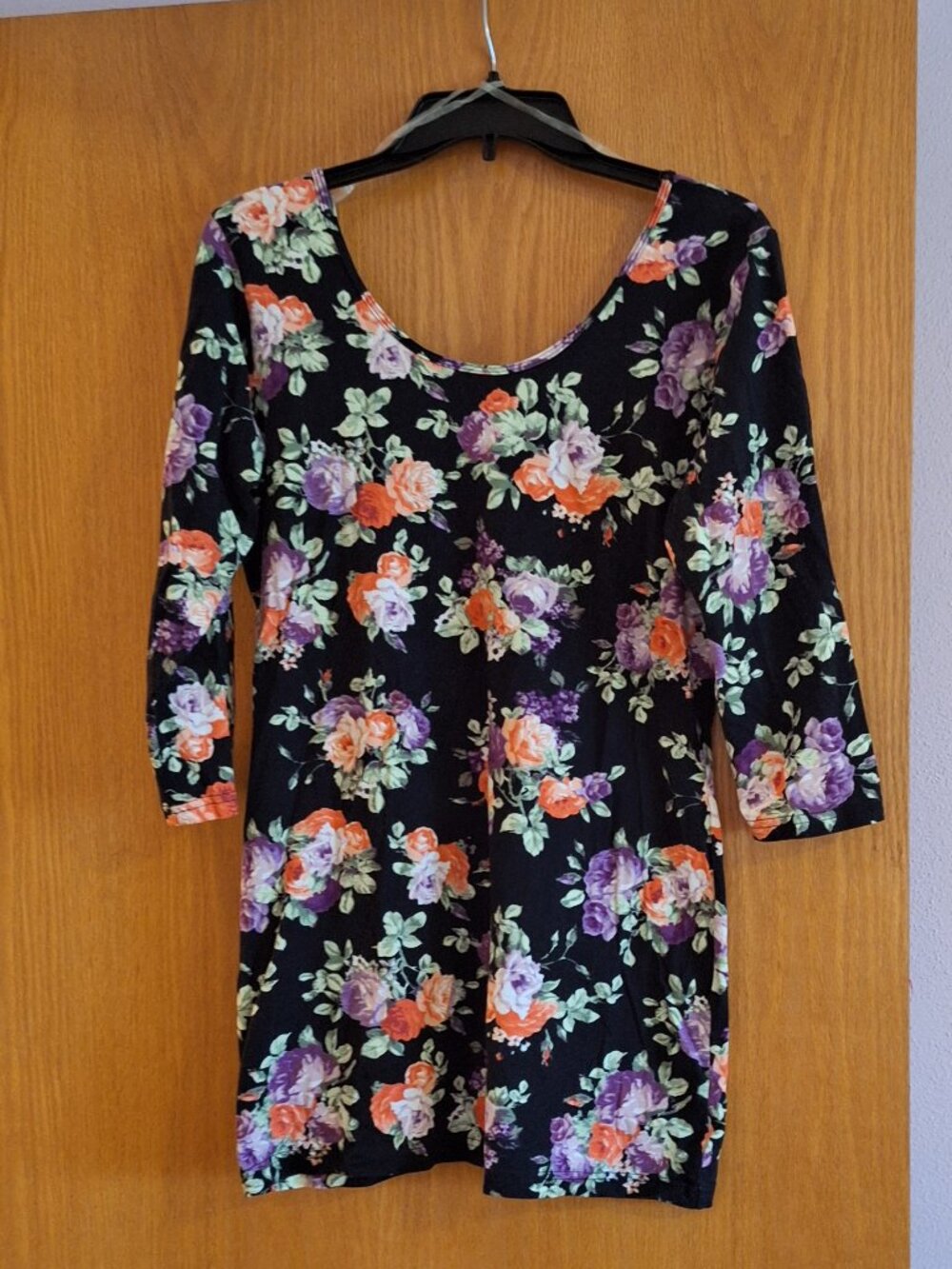 Women's Top - Black Floral